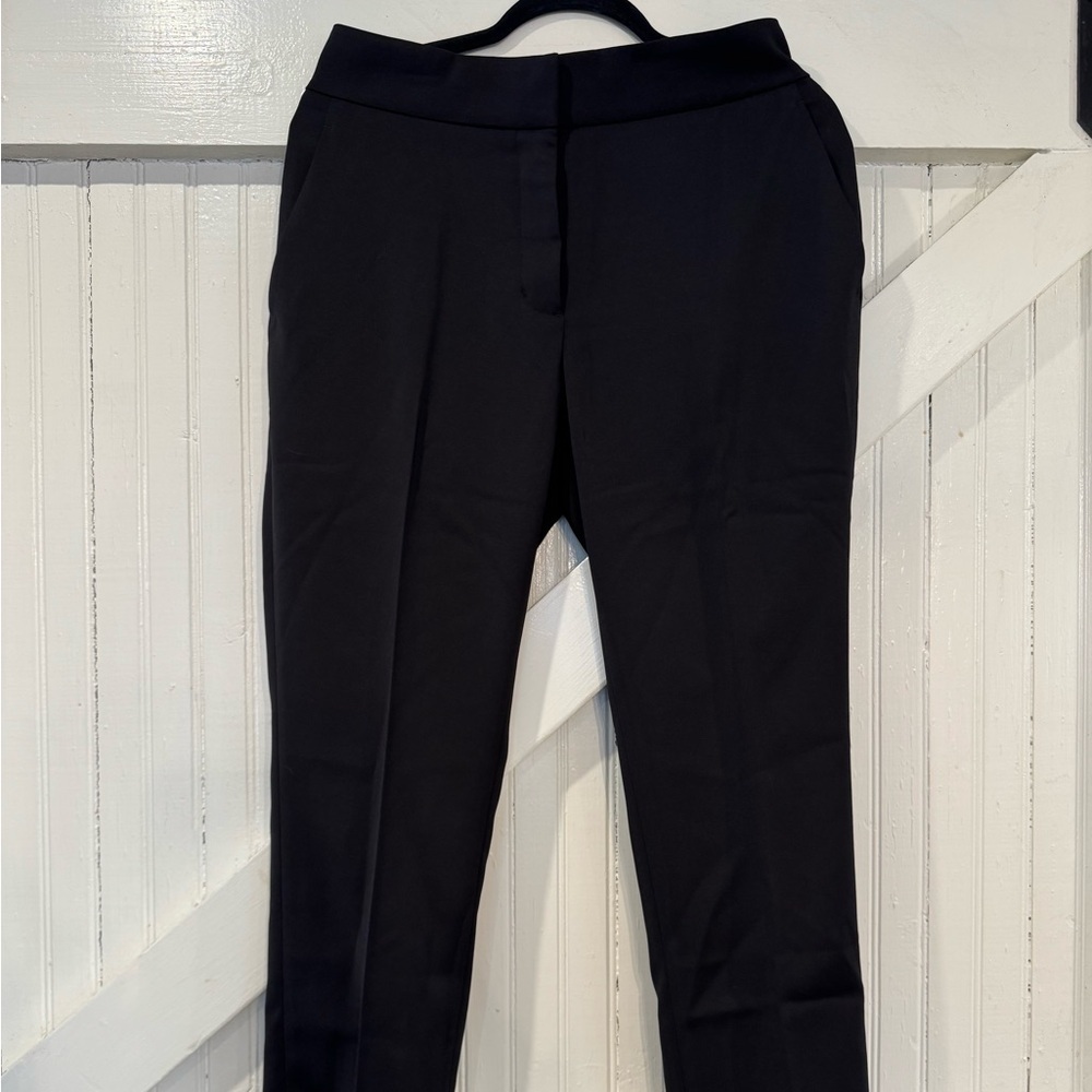 Quince Stretch Crepe Ankle Pants Black Size 8 NWT Work Career - Picture 4 of 13